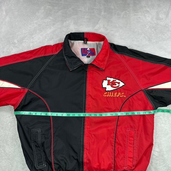Vintage Kansas City Chiefs Jacket Mens Large Two Tone NFL Football Windbreaker - Picture 11 of 15